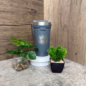 21.แก้วสแตนเลส เก็บร้อน-เย็น หูหิ้วยาง ขนาด 18 ออนซ์