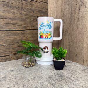 07.แก้วสแตนเลส เก็บร้อน-เย็น หูจับ ขนาด 40 ออนซ์