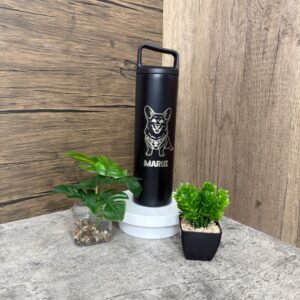 04.กระบอกน้ำสแตนเลสเก็บอุณหภูมิ ฝาหูหิ้วเหลี่ยม ขนาด 16.9 ออนซ์