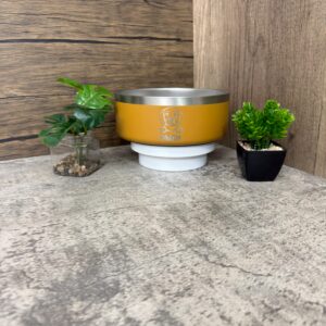 03.ชามสแตนเลสใส่อาหาร/น้ำ ของสุนัข ทรงกลม ขนาด 42 ออนซ์